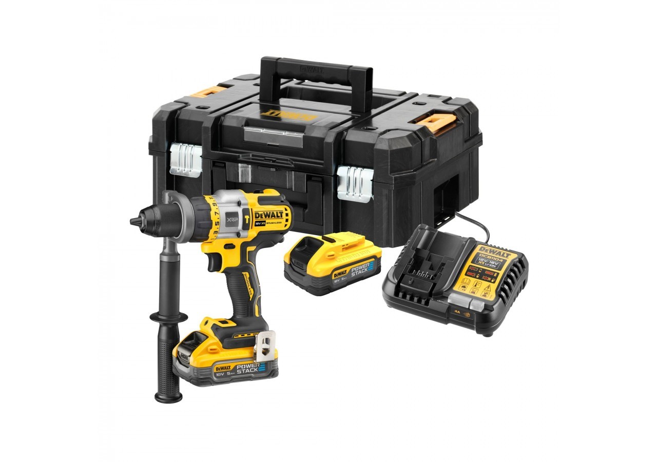 Perceuse visseuse percussion Premium XRP 18V ADVANTAGE 5Ah Li-Ion Brushless - POWERSTACK - DCD999H2T-QW - Dewalt