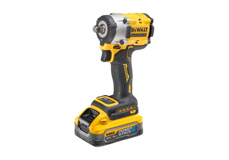 Boulonneuse à chocs 1/2'' Compacte XR 18V 5Ah Li-Ion Brushless 406 Nm - jonc de sécurité - POWERSTACK - DCF921H2T-QW - Dewalt 2