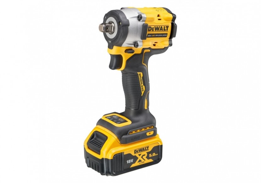 Boulonneuse à chocs 1/2'' Compacte XR 18V 5Ah Li-Ion Brushless 406 Nm - jonc de sécurité - DCF921P2T-QW - Dewalt