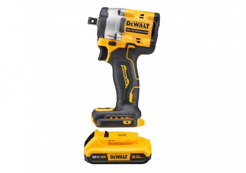 Boulonneuse à chocs 1/2'' Compacte XR 18V 2Ah Li-Ion Brushless 406 Nm - jonc de sécurité - DCF921D2T-QW - Dewalt