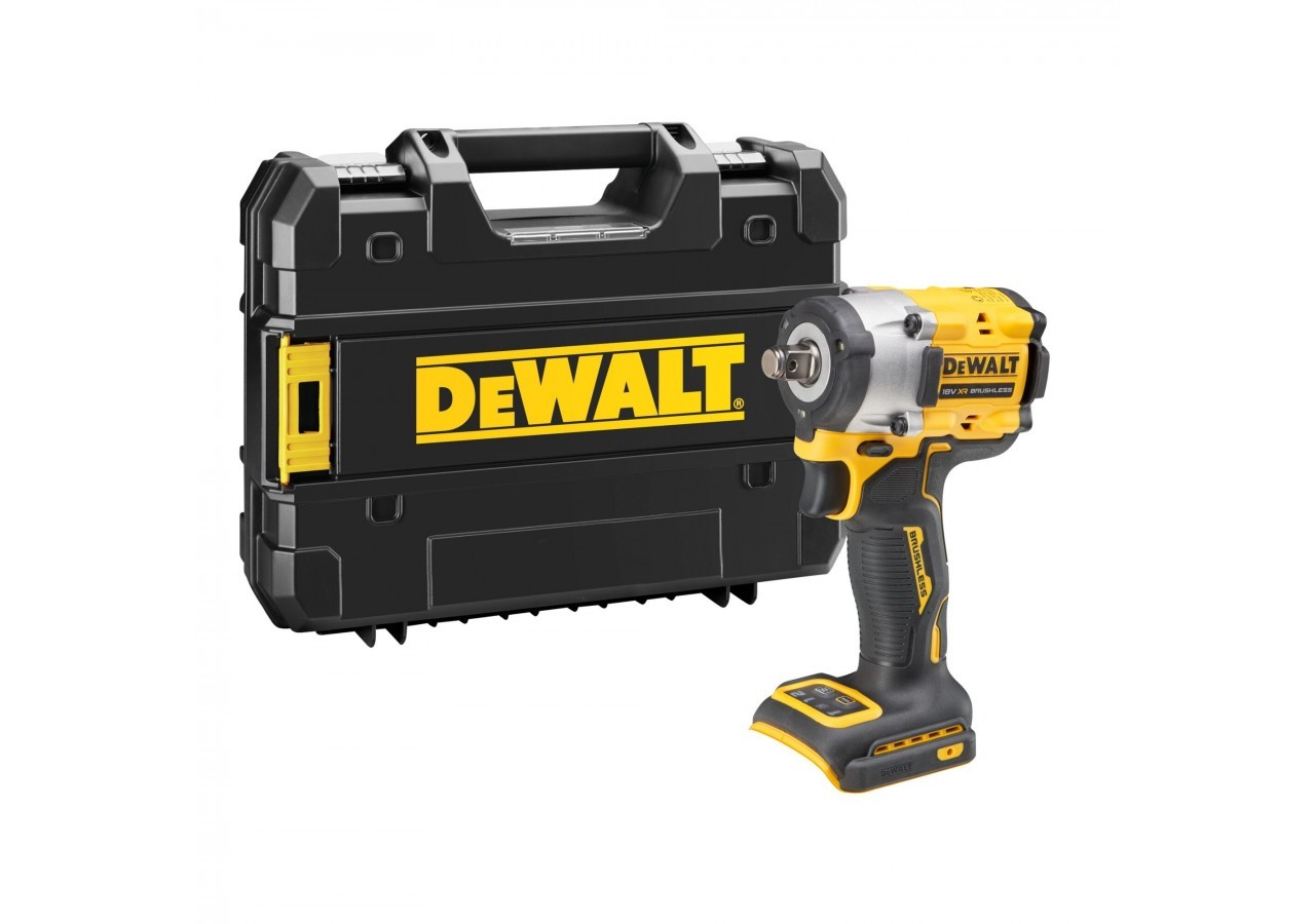 Boulonneuse à chocs 1/2'' Compacte XR 18V Brushless 406 Nm - jonc de sécurité - DCF921NT-XJ - Dewalt