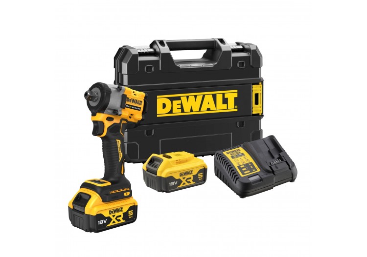 Boulonneuse à chocs 1/2'' Compacte XR 18V 5Ah Li-Ion Brushless 406 Nm - DCF922P2T-QW - Dewalt