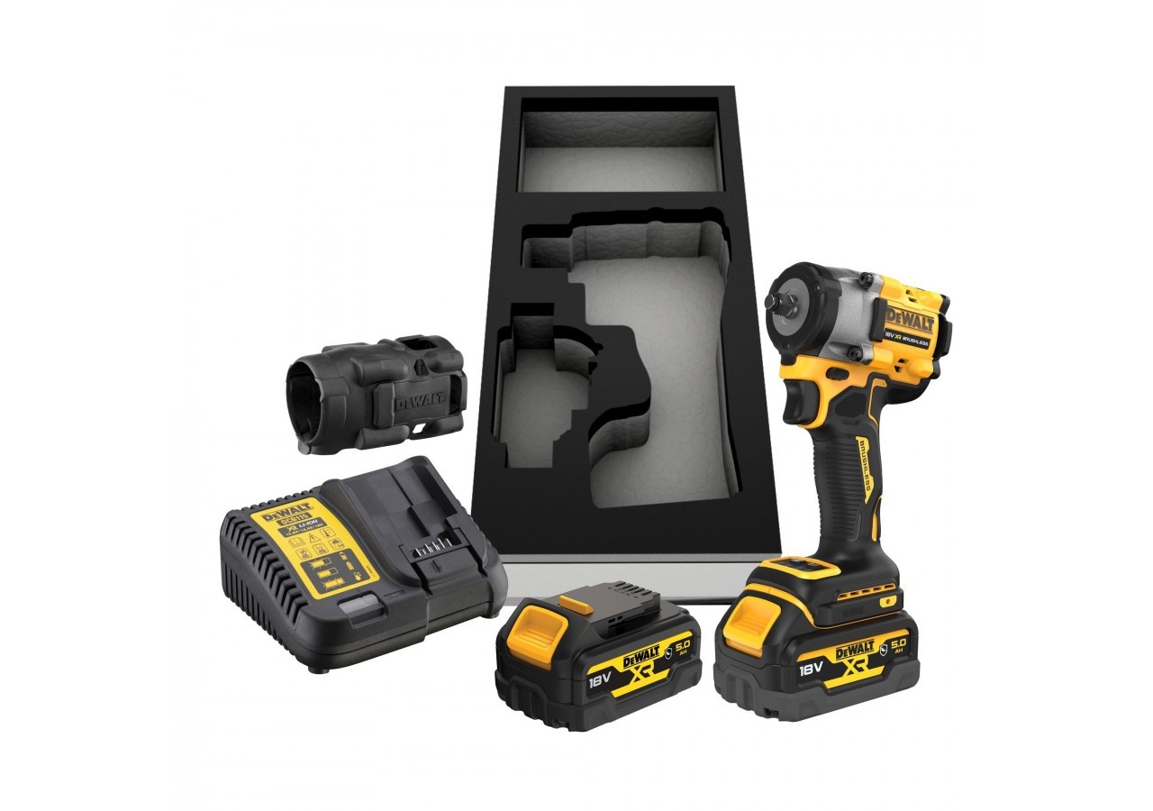 Boulonneuse à chocs 3/8'' Compacte XR 18V 5Ah Li-Ion Brushless 406 Nm - Pack "GFN" - DCF923P2G-QW - Dewalt