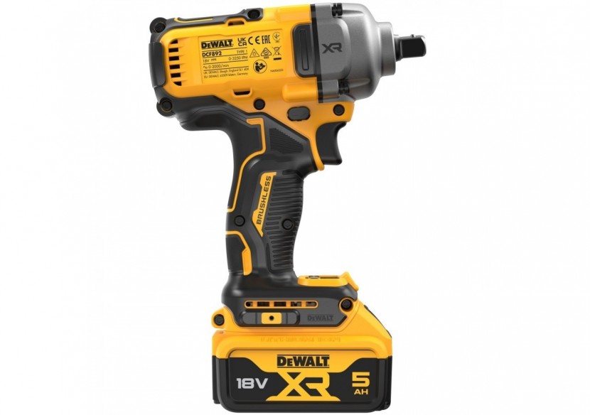 Boulonneuse à chocs 1/2‘’ XR 18V 5Ah Li-Ion Brushless 812 Nm - DCF892P2T-QW - Dewalt
