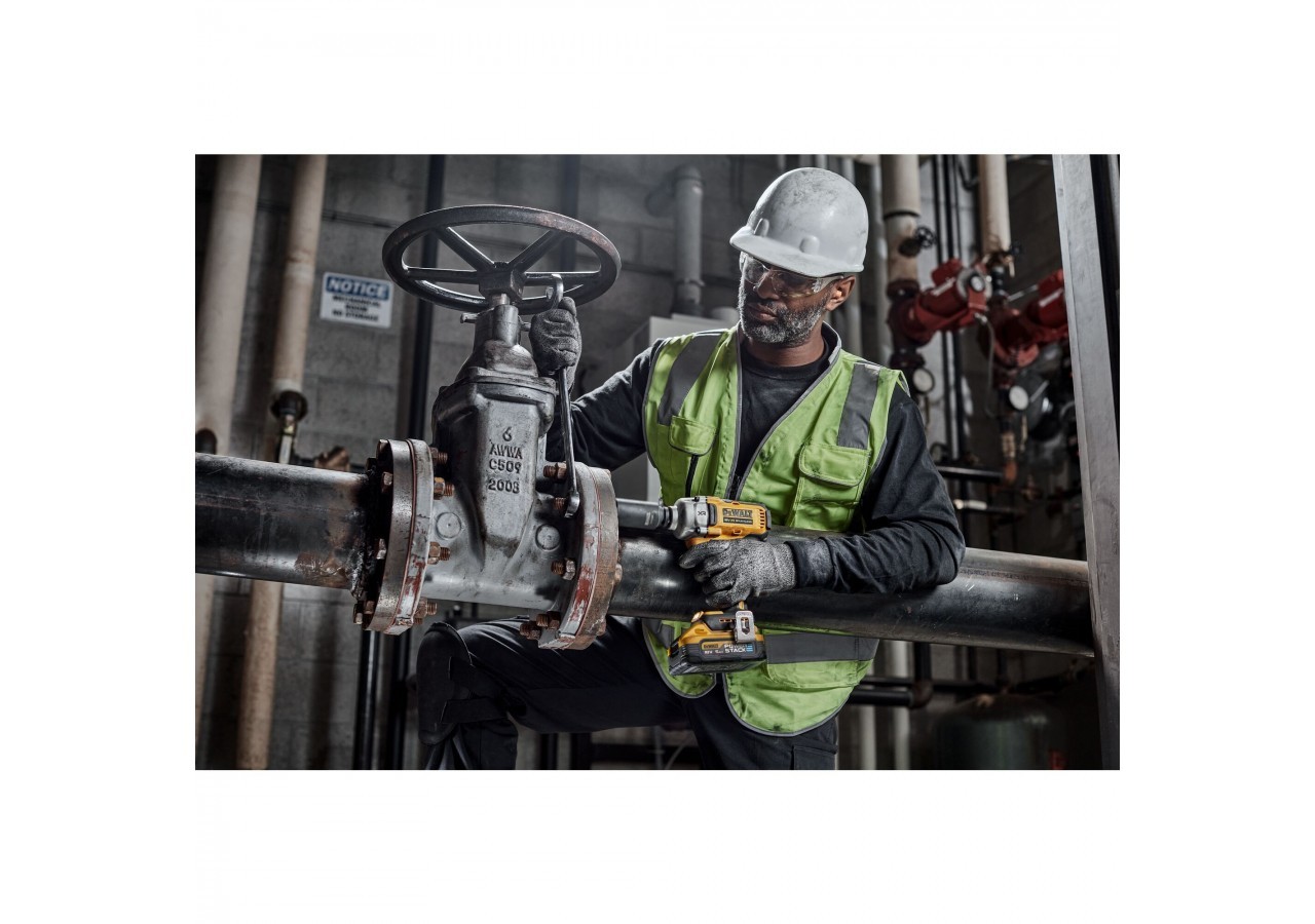 Boulonneuse à chocs 1/2‘’ XR 18V 5Ah Li-Ion Brushless 812 Nm - jonc de sécurité - POWERSTACK - DCF891H2T-QW - Dewalt