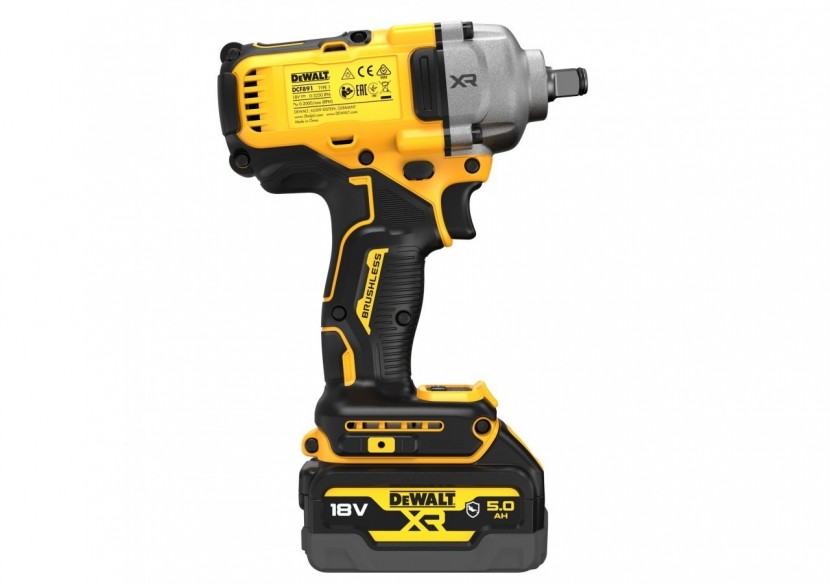 Boulonneuse à chocs 1/2‘’ XR 18V 5Ah Li-Ion Brushless 812 Nm - jonc de sécurité - Pack "GFN" - DCF891P2G-QW - Dewalt