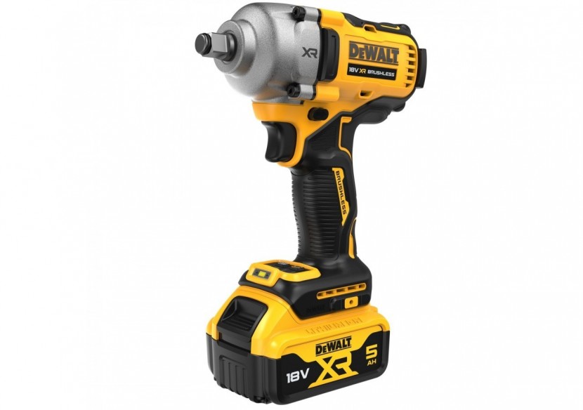 Boulonneuse à chocs 1/2‘’ XR 18V 5Ah Li-Ion Brushless 812 Nm - jonc de sécurité - DCF891P2T-QW - Dewalt