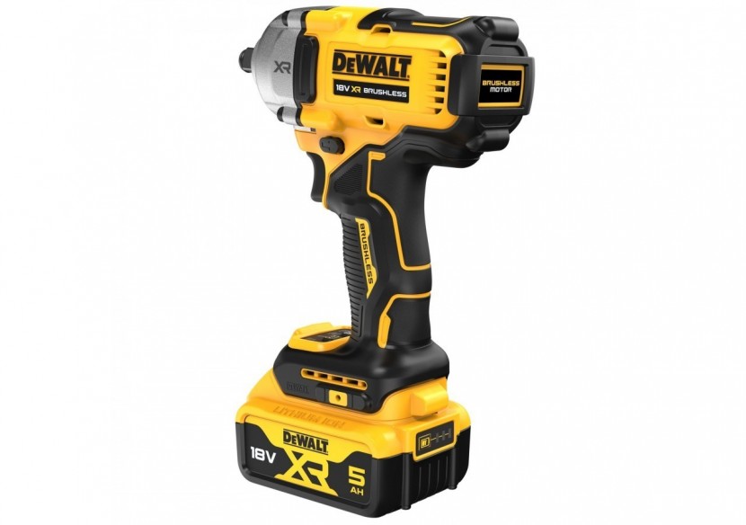 Boulonneuse à chocs 1/2‘’ XR 18V 5Ah Li-Ion Brushless 812 Nm - jonc de sécurité - DCF891P2T-QW - Dewalt