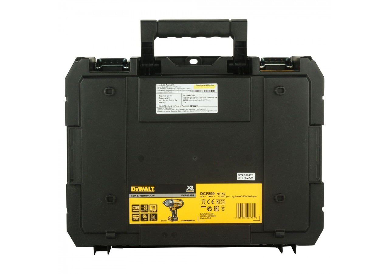 Boulonneuse à chocs 1/2'' XR 18V Brushless 950 Nm - DCF899NT-XJ - Dewalt