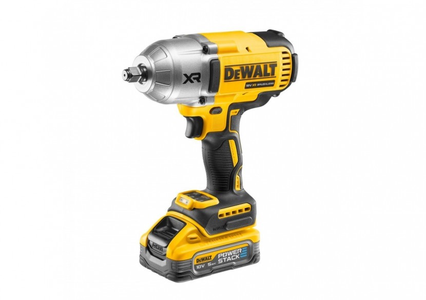 Boulonneuse ½” XR 18V 5Ah Li-Ion Brushless 1396 Nm – Jonc de sécurité - POWERSTACK - DCF900H2T-QW - Dewalt