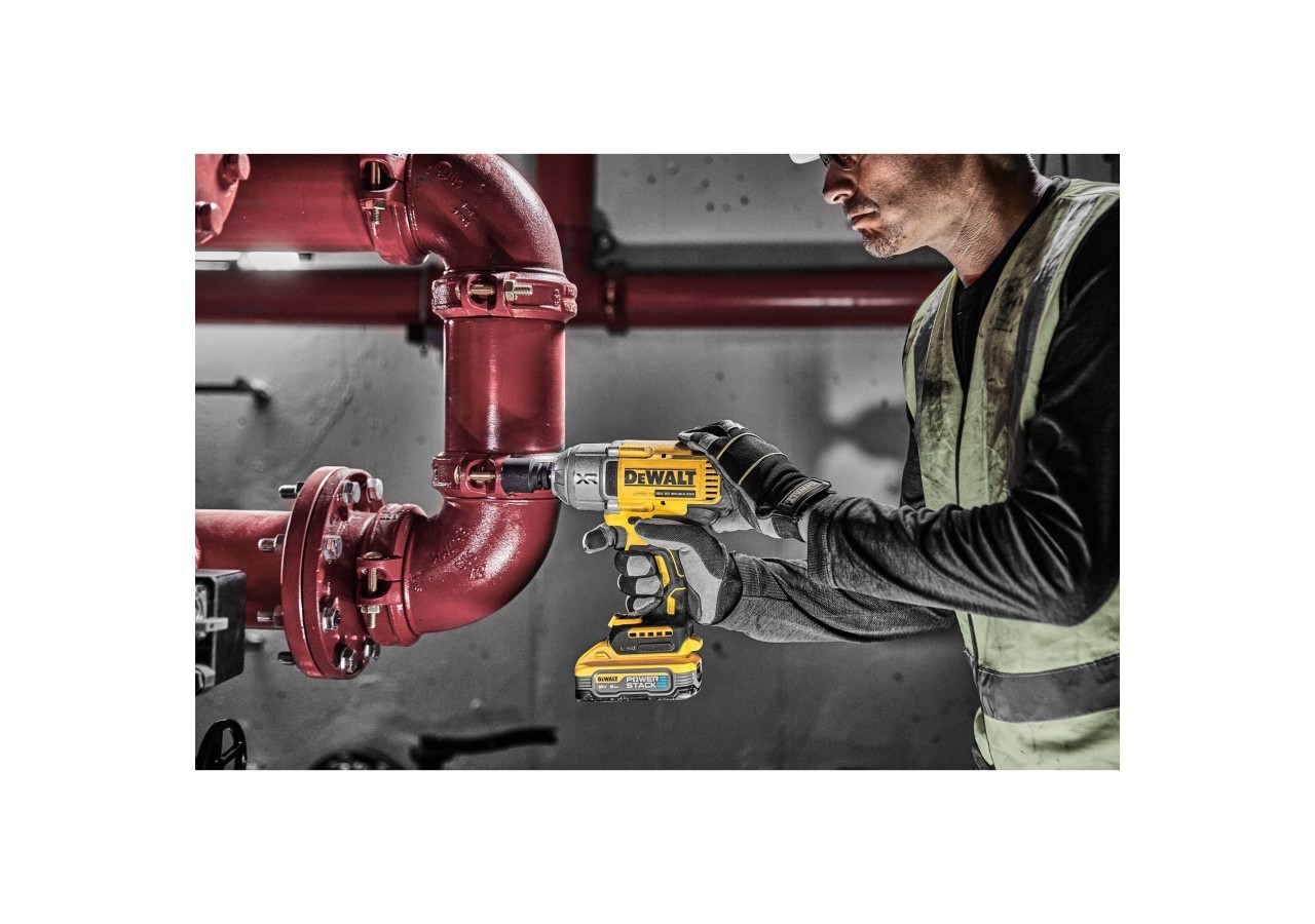 Boulonneuse ½” XR 18V 5Ah Li-Ion Brushless 1396 Nm – Jonc de sécurité - POWERSTACK - DCF900H2T-QW - Dewalt