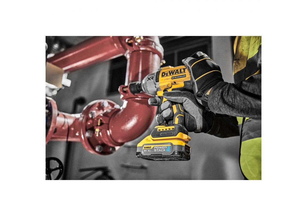 Boulonneuse ½” XR 18V 5Ah Li-Ion Brushless 1396 Nm – Jonc de sécurité - POWERSTACK - DCF900H2T-QW - Dewalt