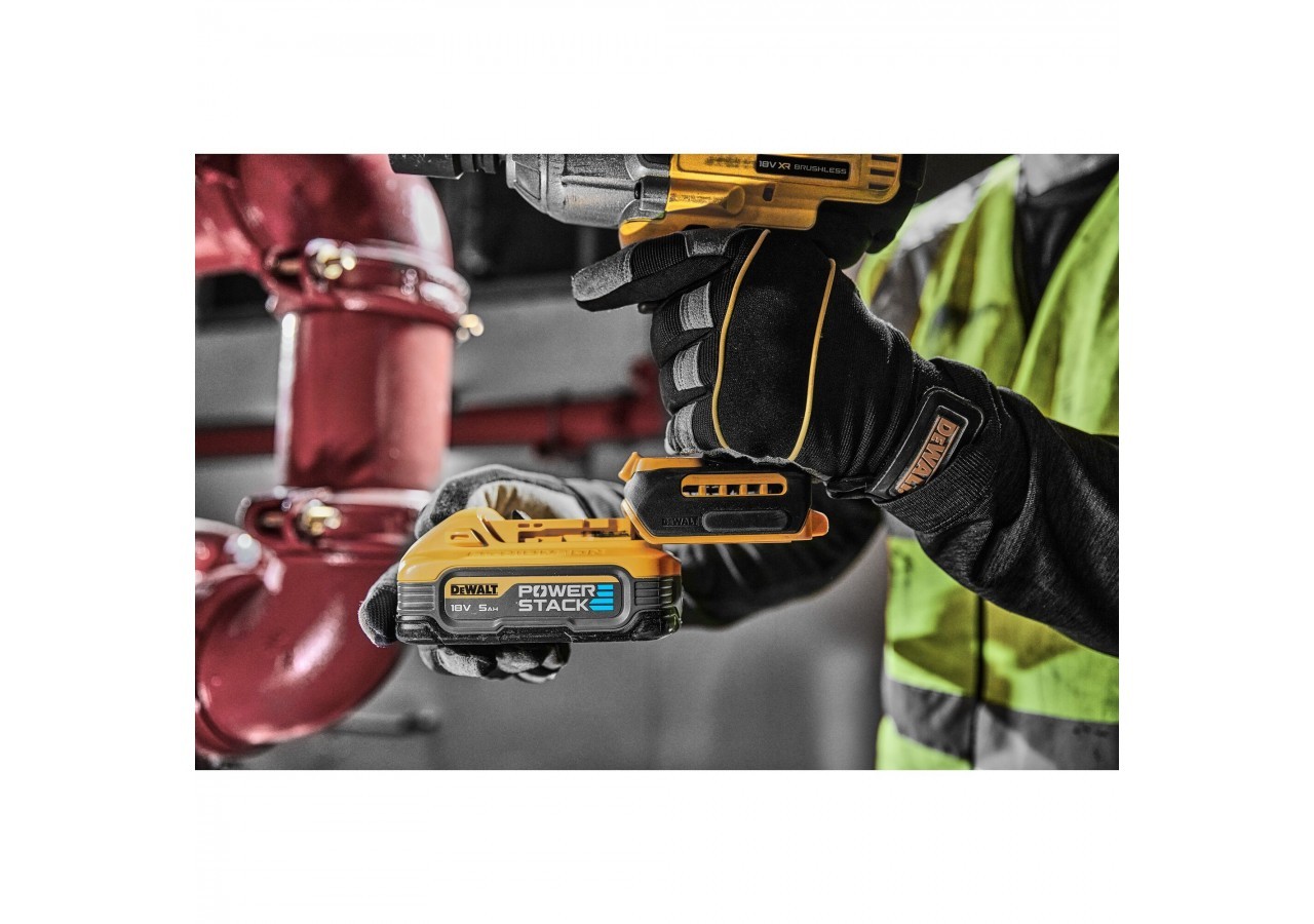 Boulonneuse ½” XR 18V 5Ah Li-Ion Brushless 1396 Nm – Jonc de sécurité - POWERSTACK - DCF900H2T-QW - Dewalt