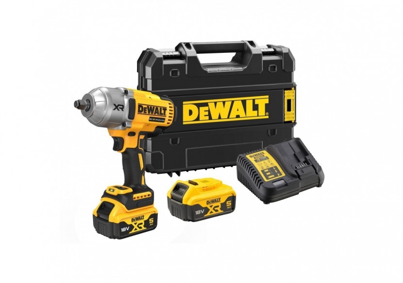 Boulonneuse ½” XR 18V 5Ah Li-Ion Brushless 1396 Nm – Jonc de sécurité - DCF900P2T-QW - Dewalt