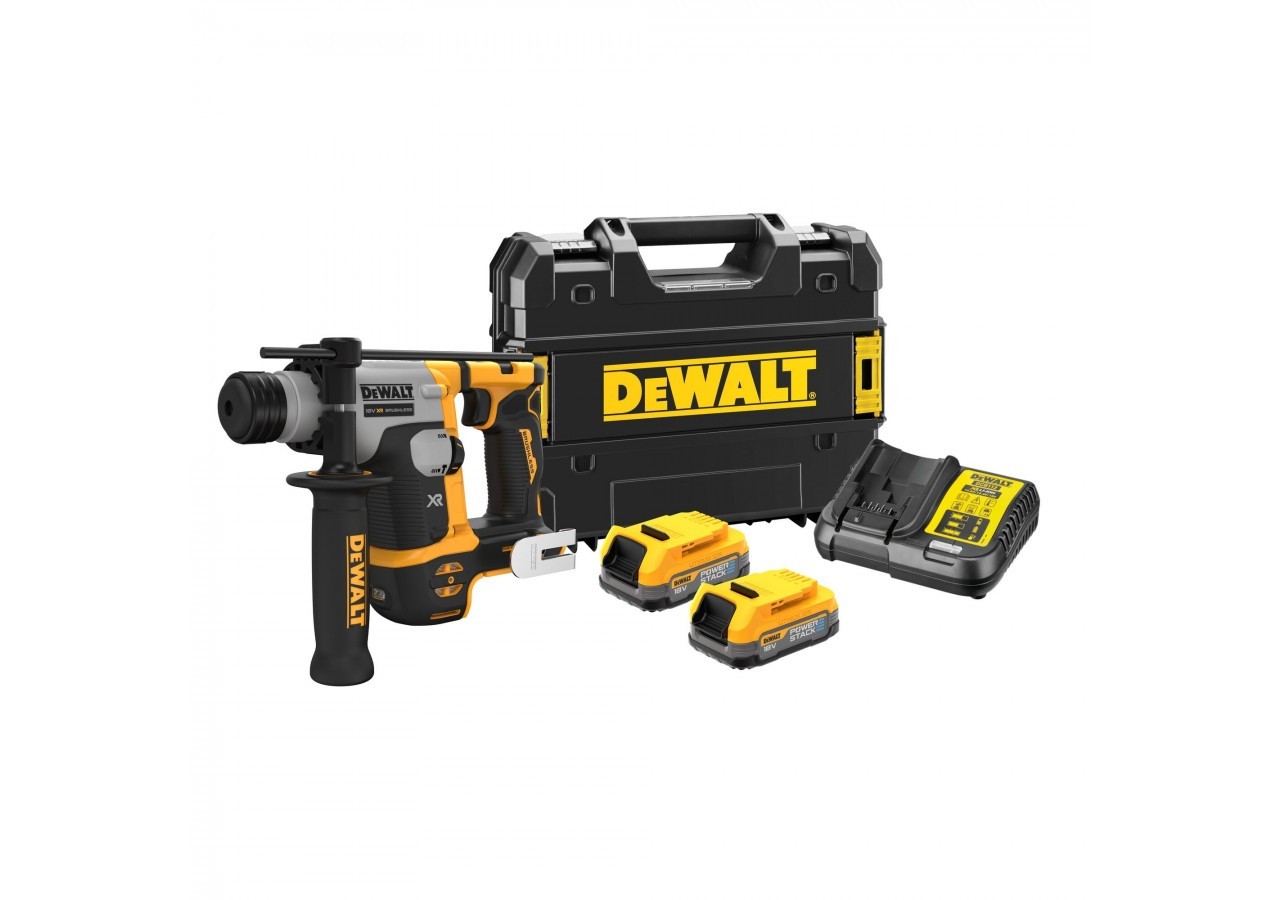 Perforateur SDS-plus XR 18V 1.7Ah Li-Ion Brushless 1.4J - POWERSTACK - DCH172E2T-QW - Dewalt