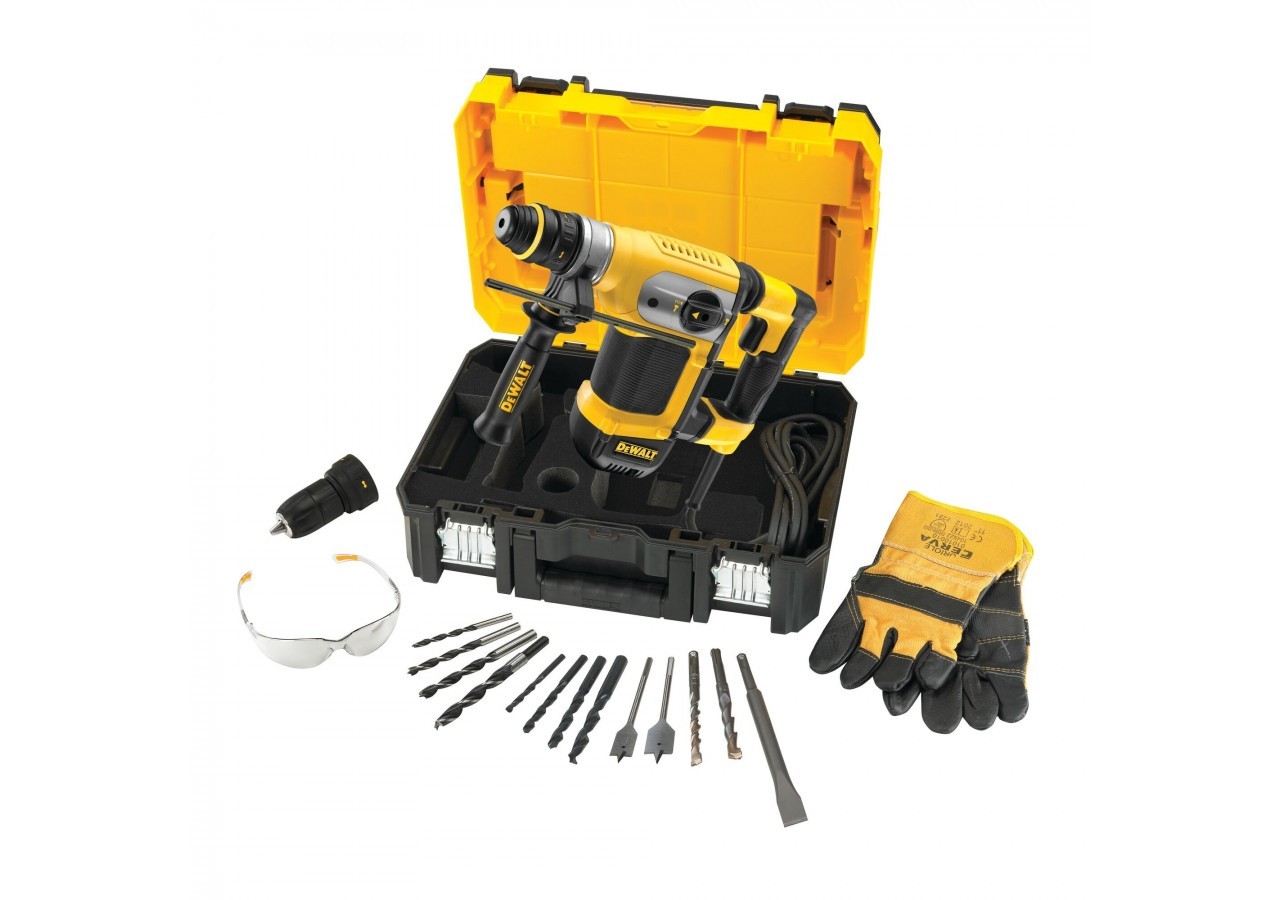 Perforateur SDS-plus 1000W 4.2J + accessoires - D25417KT-QS - Dewalt