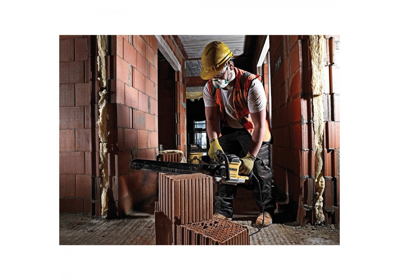 Scie ALLIGATOR© 1700W 430 mm - lame pour les briques de faible densité - DWE397-QS - Dewalt