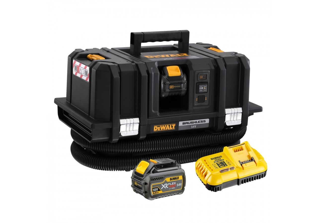 Aspirateur TSTAK XR FLEXVOLT 54V 2Ah Li-Ion Brushless eau et poussières - Classe M - DCV586MT2-QW - Dewalt