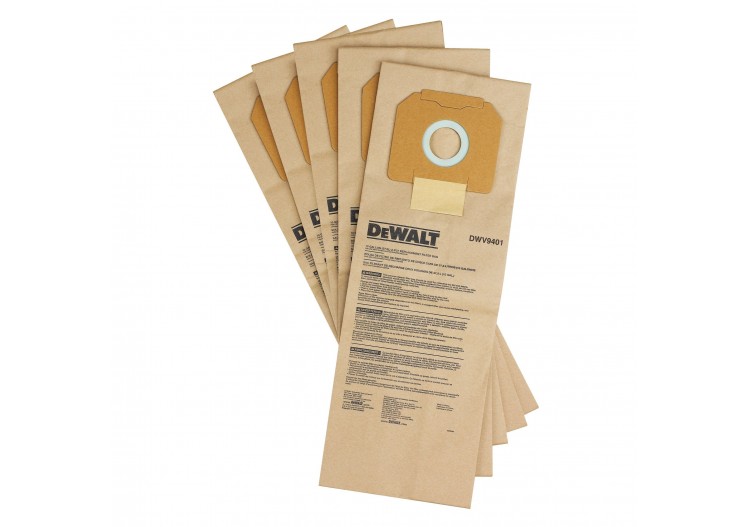 5 sacs d’aspirateur en papier - DWV9401-XJ - Dewalt