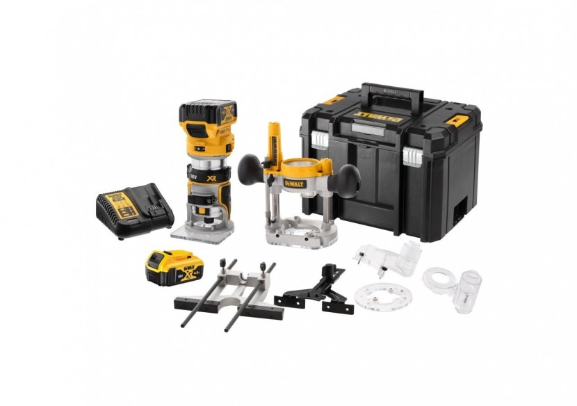Affleureuse défonceuse XR 18V 5Ah Li-Ion Brushless 8 mm - DCW604P2-QW - Dewalt