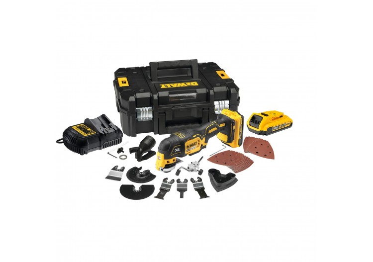 Multi-cutter XR 18V 2Ah Li-Ion Brushless - 32 accessoires - DCS355D2-QW - Dewalt