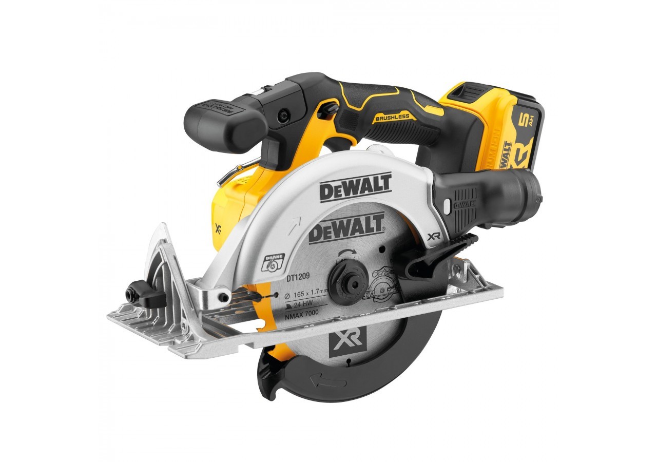 Scie circulaire XR 18V 5Ah Li-Ion Brushless 165 mm - DCS565P2-QW - Dewalt