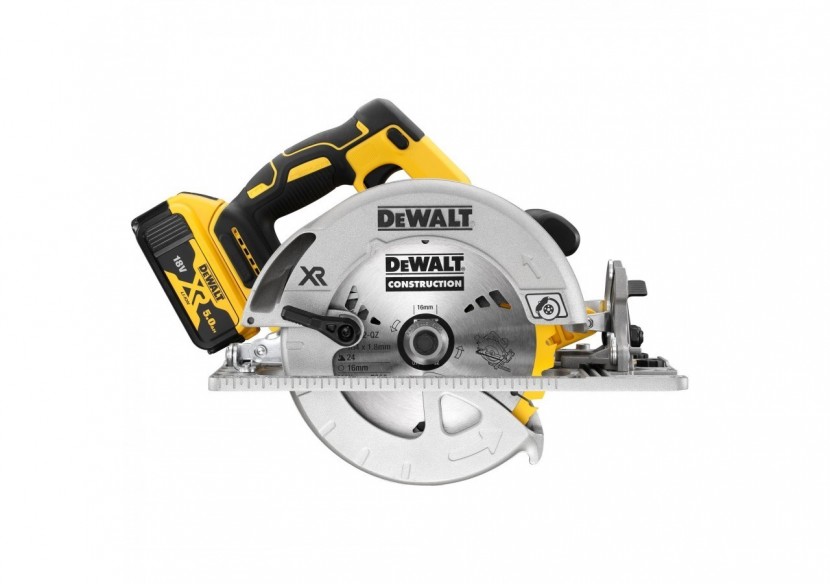 Scie circulaire XR 18V 5Ah Li-Ion Brushless 184 mm - compatible rail de guidage - DCS572P2-QW - Dewalt