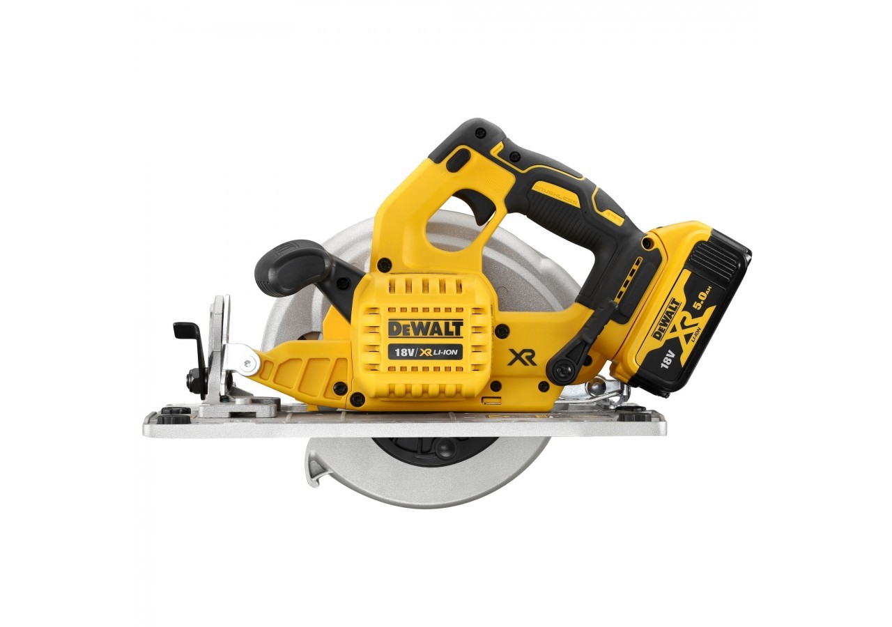 Scie circulaire XR 18V 5Ah Li-Ion Brushless 184 mm - compatible rail de guidage - DCS572P2-QW - Dewalt