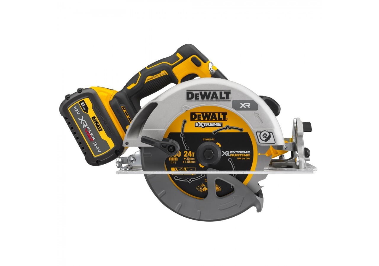 Scie circulaire XR 18V ADVANTAGE 6Ah Li-Ion Brushless 190 mm - DCS573T1-QW - Dewalt