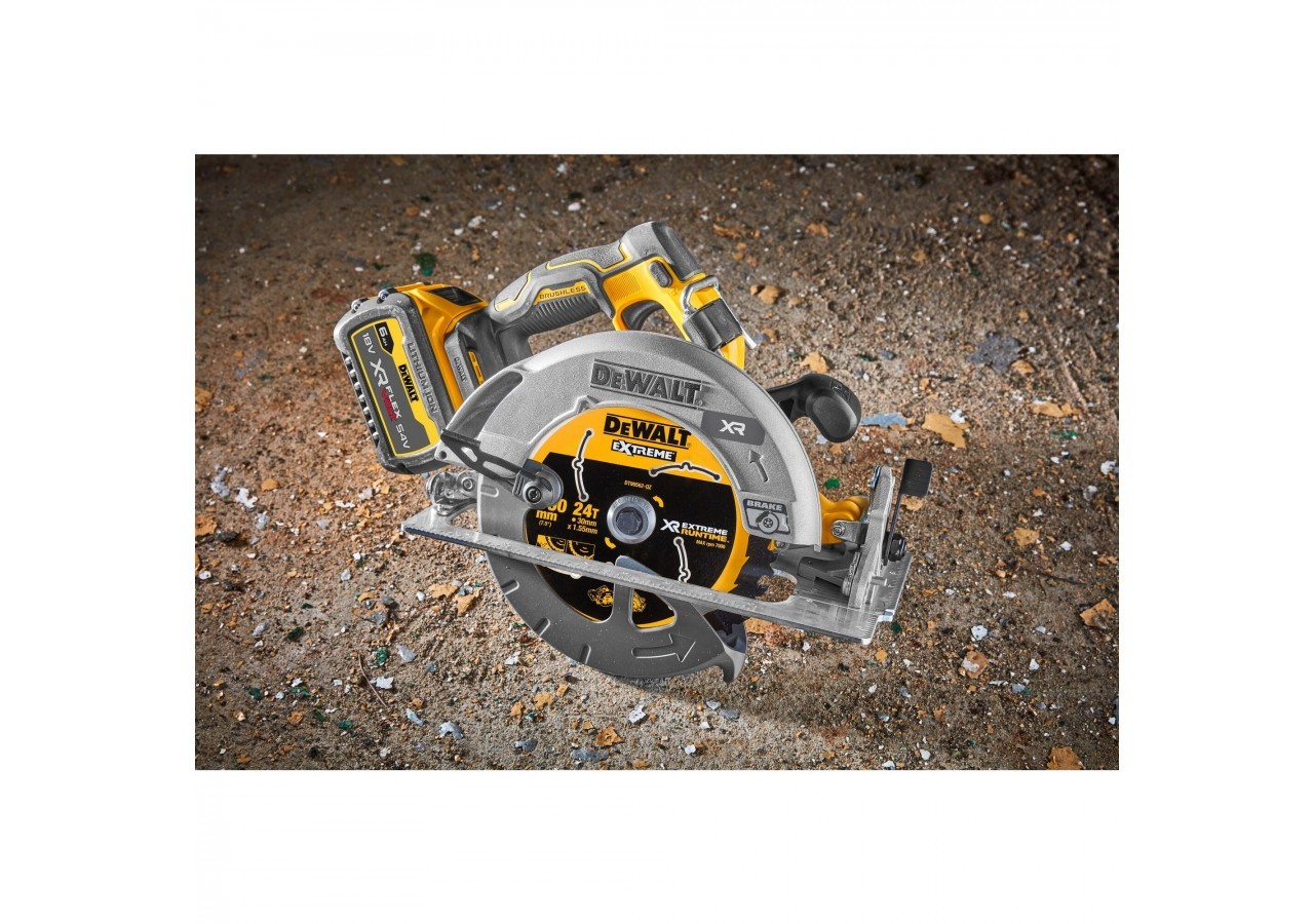 Scie circulaire XR 18V ADVANTAGE 6Ah Li-Ion Brushless 190 mm - DCS573T1-QW - Dewalt