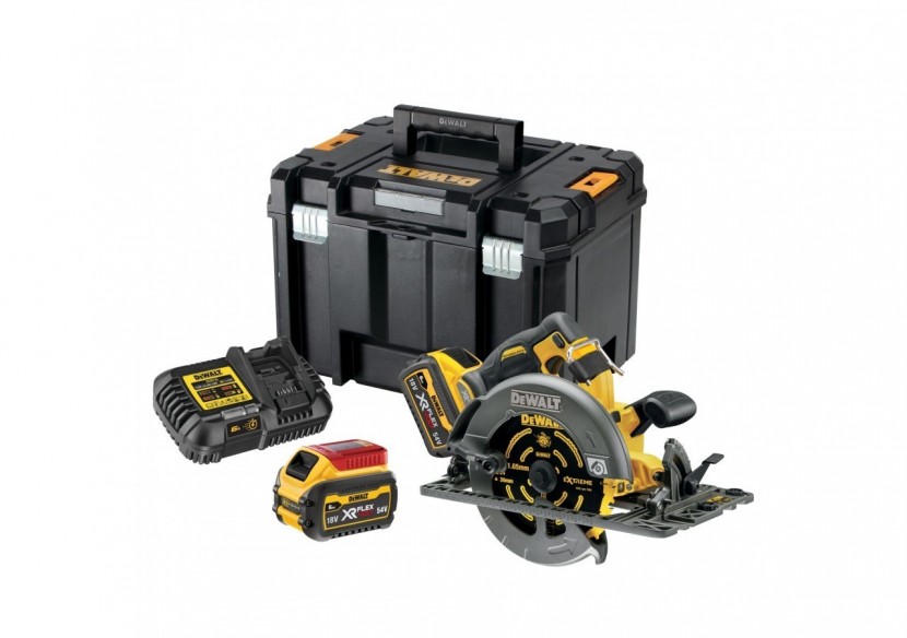 Scie circulaire XR FLEXVOLT 54V 2Ah Li-Ion Brushless 190 mm - compatible rail de guidage - DCS579T2-QW - Dewalt