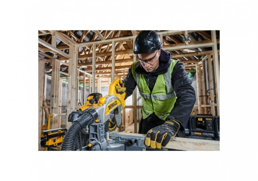 Scie à onglets radiale XR FLEXVOLT 54V 2Ah Li-Ion Brushless 216 mm - DCS777T2-QW - Dewalt