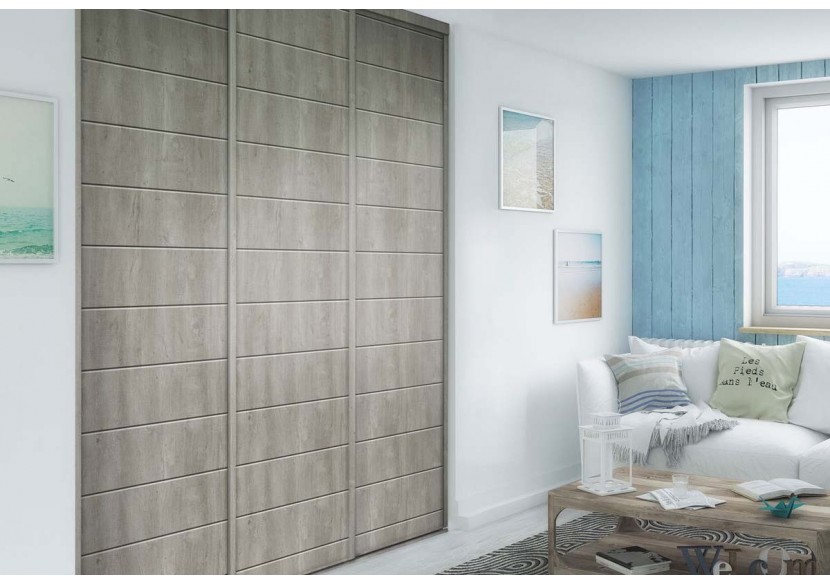 Façade de placard coulissante 3 portes Biarritz - Kazed : Confort'Mat