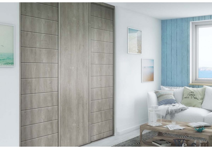 Façade de placard coulissante 3 portes Biarritz - Kazed : Confort'Mat