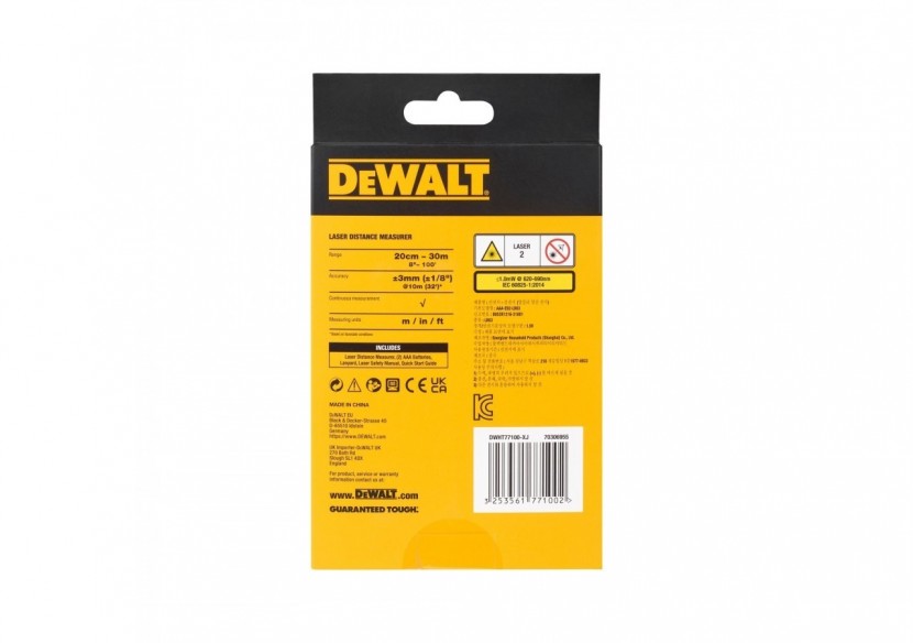 Mesure laser 30 m - DWHT77100-XJ - Dewalt