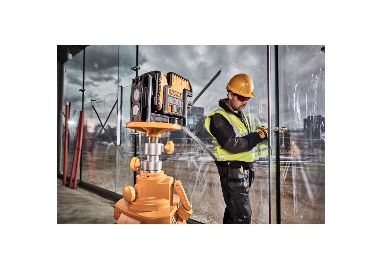 Niveau laser croix + 5 points XR 12V 2Ah Li-Ion - faisceaux rouges - DCE0825D1R-QW - Dewalt