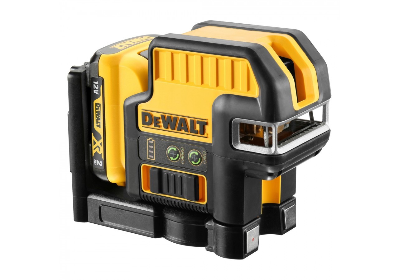 Niveau laser croix + 5 points XR 12V 2Ah Li-Ion - faisceaux verts - DCE0825D1G-QW - Dewalt