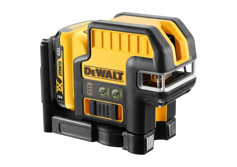 Niveau laser croix + 5 points XR 12V 2Ah Li-Ion - faisceaux verts - DCE0825D1G-QW - Dewalt