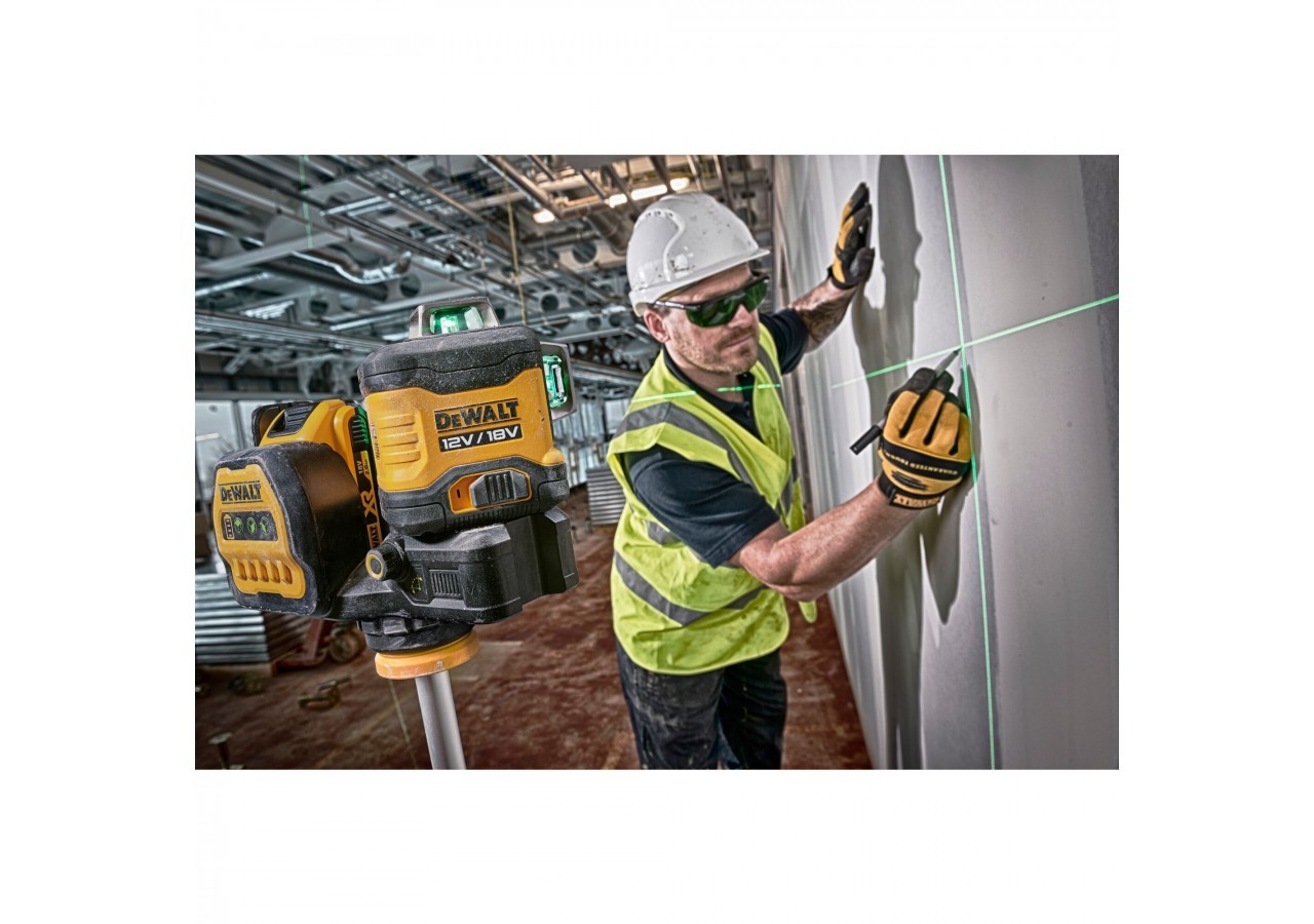 Niveau Laser multilignes 3x360° XR 12V / 18V - faisceaux verts - DCE089NG18-XJ - Dewalt