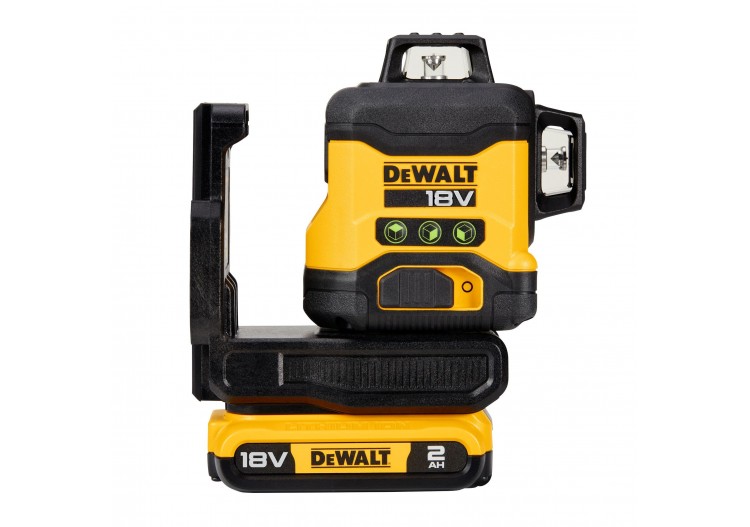 Niveau laser multilignes 3x360° compact XR 18V 2Ah Li-Ion - faisceaux verts - DCLE34031D1-QW - Dewalt