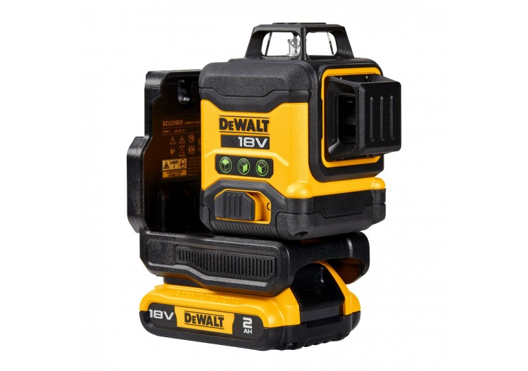 Niveau laser multilignes 3x360° compact XR 18V 2Ah Li-Ion - faisceaux verts - DCLE34031D1-QW - Dewalt 2