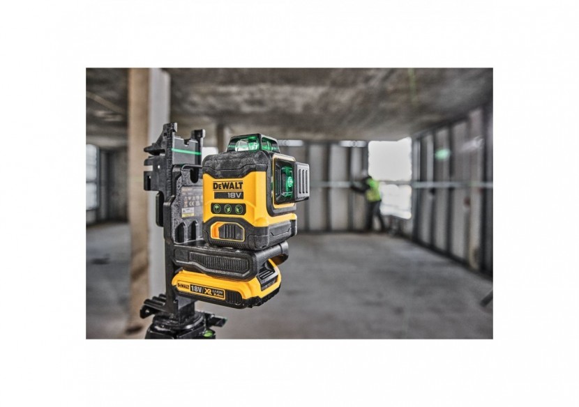 Niveau laser multilignes 3x360° compact XR 18V 2Ah Li-Ion - faisceaux verts - DCLE34031D1-QW - Dewalt