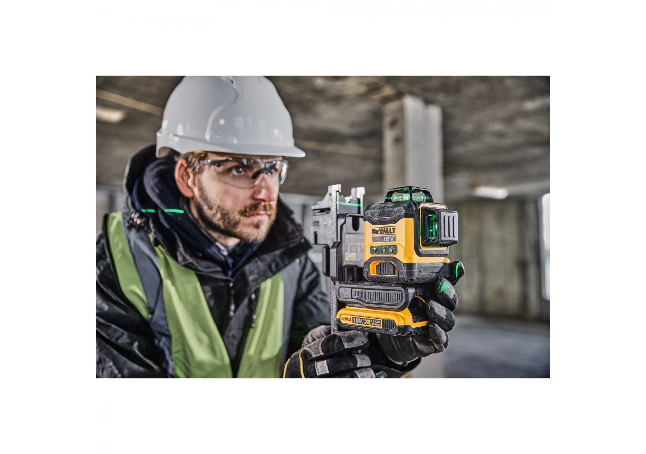 Niveau laser multilignes 3x360° compact XR 18V - faisceaux verts - DCLE34031N-XJ - Dewalt
