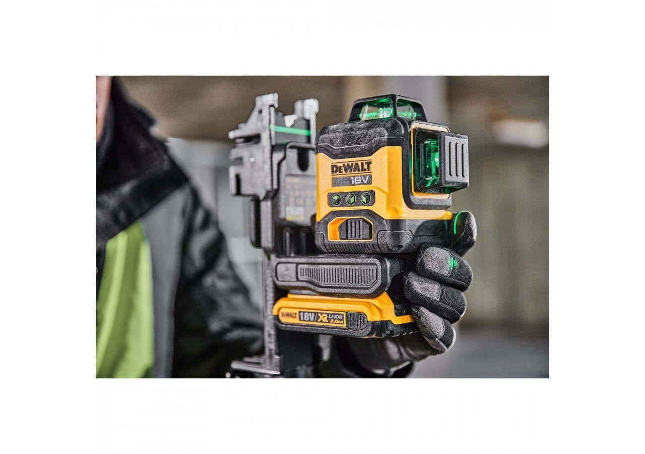 Niveau laser multilignes 3x360° compact XR 18V - faisceaux verts - DCLE34031N-XJ - Dewalt