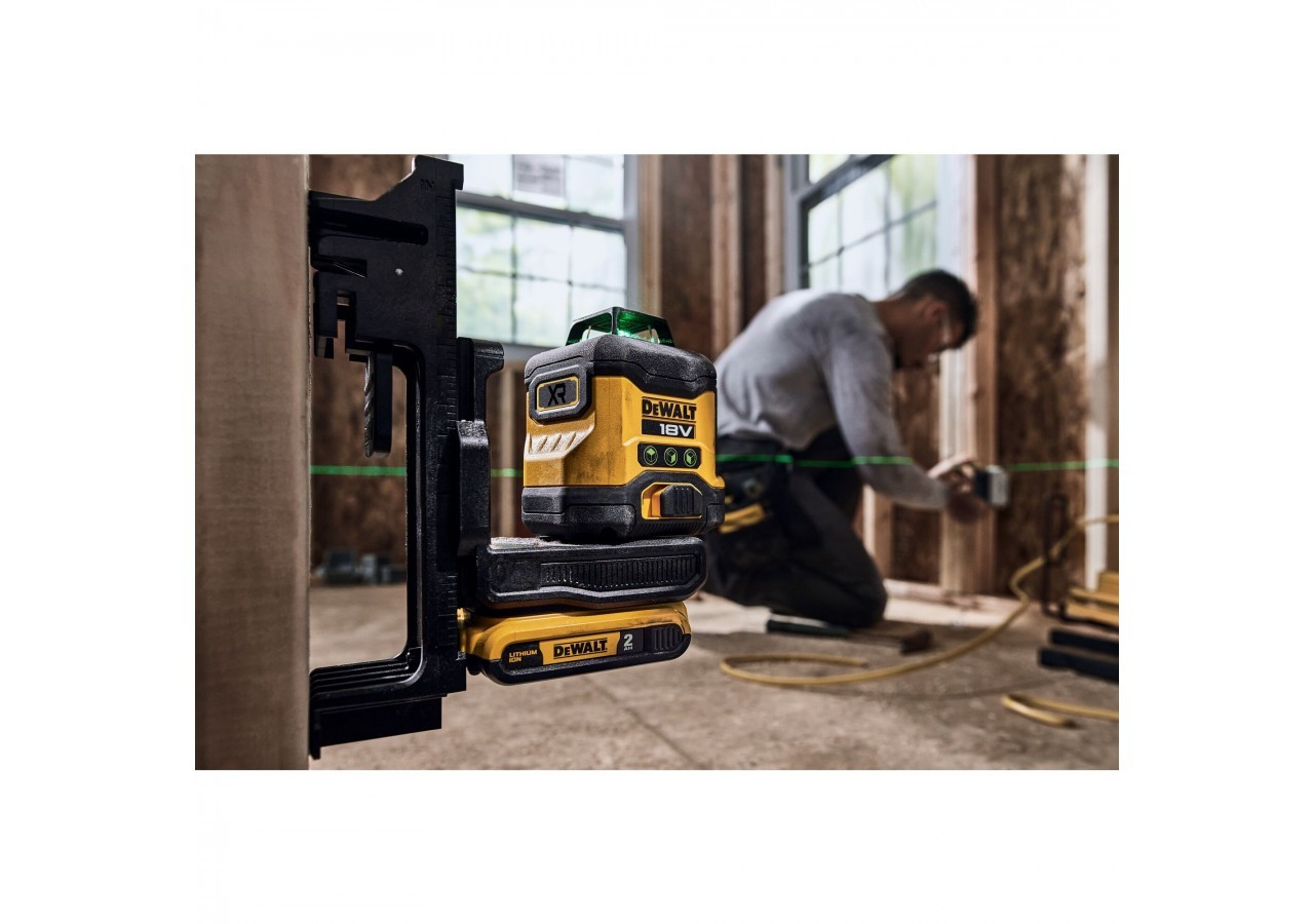 Niveau laser multilignes 3x360° compact XR 18V - faisceaux verts - DCLE34031N-XJ - Dewalt