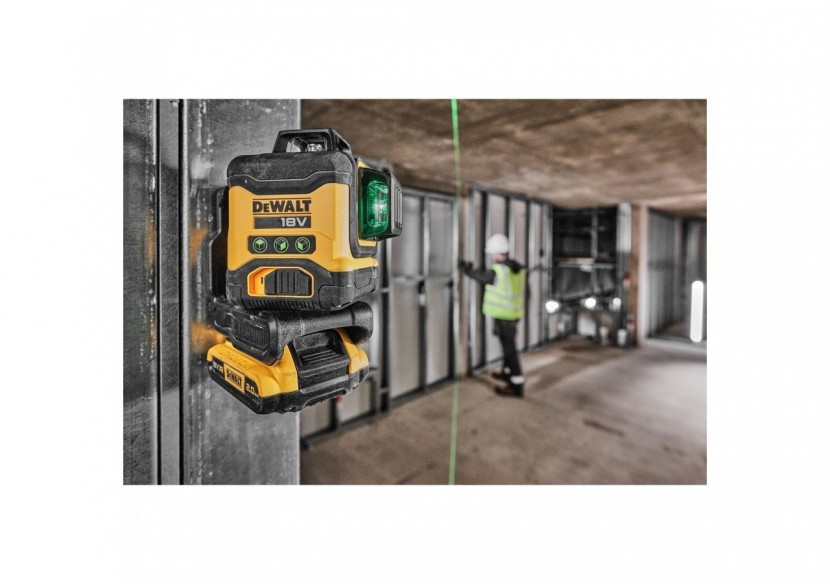 Niveau laser multilignes 3x360° compact XR 18V - faisceaux verts - DCLE34031N-XJ - Dewalt