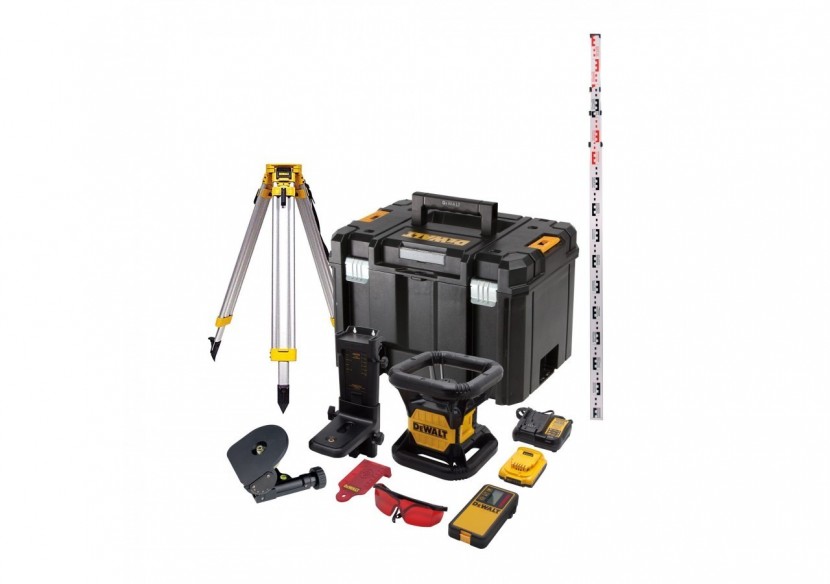 Niveau laser rotatif intérieur 18V 2Ah Li-Ion - faisceaux rouges - DCE074D1R-QW - Dewalt