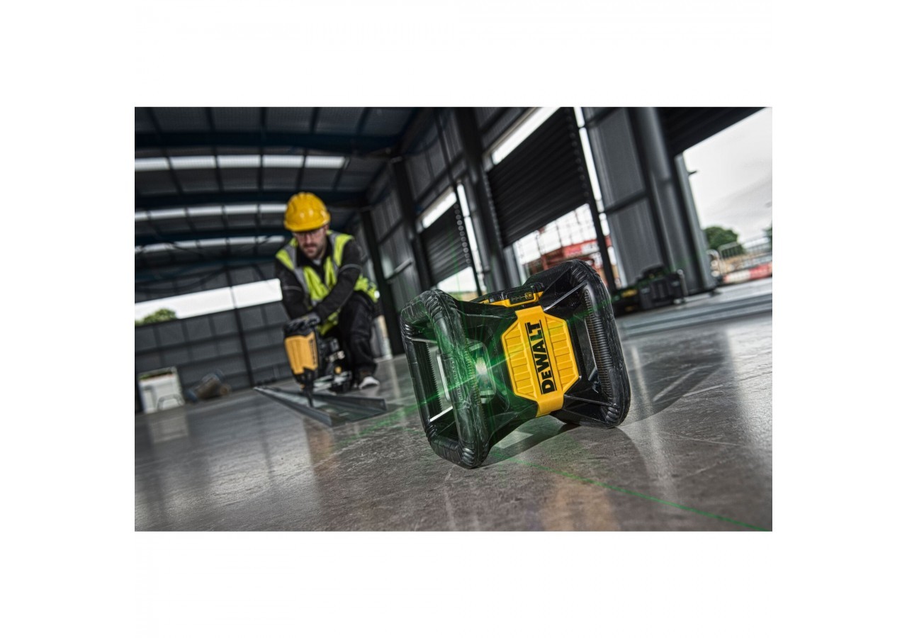 Niveau laser rotatif double pente intérieur/extérieur XR 18V 2Ah Li-Ion - faisceaux verts - DCE079D1G-QW - Dewalt