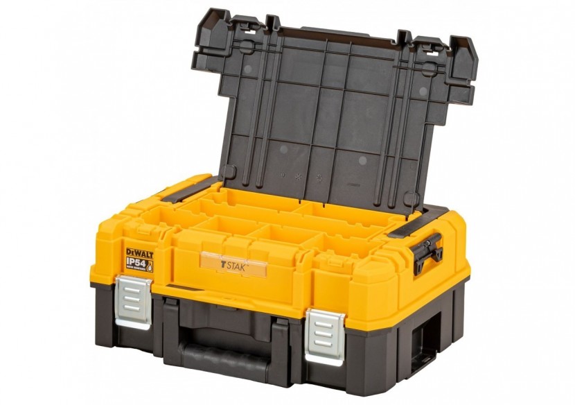 Coffret TSTAK IP54 - petite contenance avec organiseur supérieur et longue poignée supérieure - DWST83344-1 - Dewalt