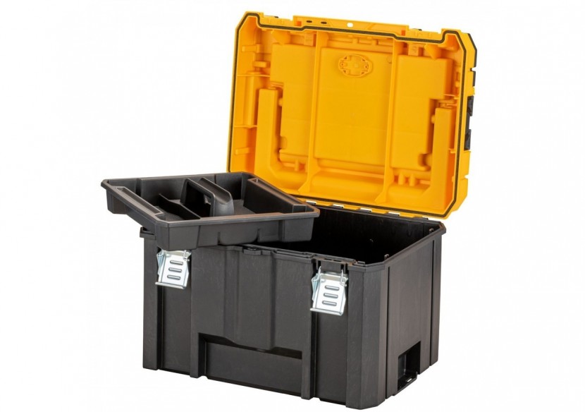Coffret TSTAK IP54 - grande contenance avec organiseur supérieur et longue poignée - DWST83343-1 - Dewalt